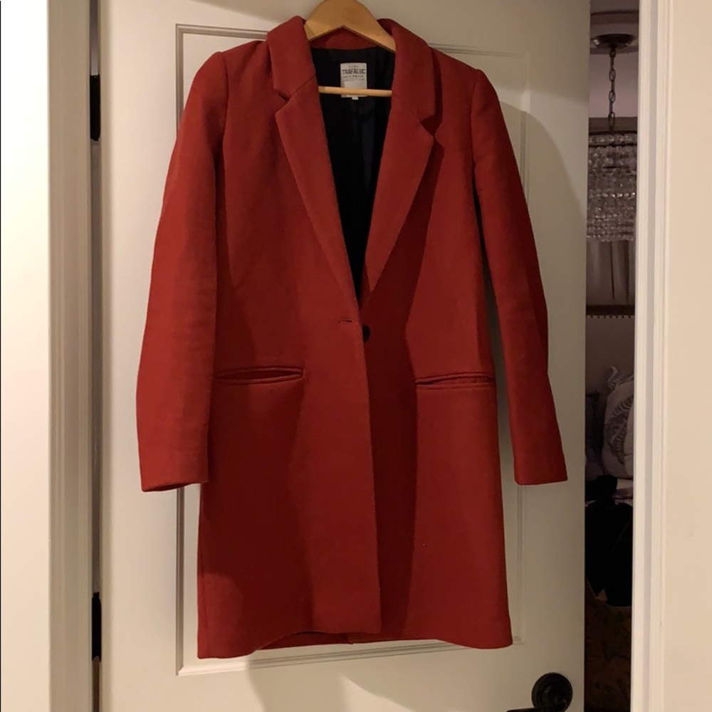 Zara wool-blend coat, rust color, size S